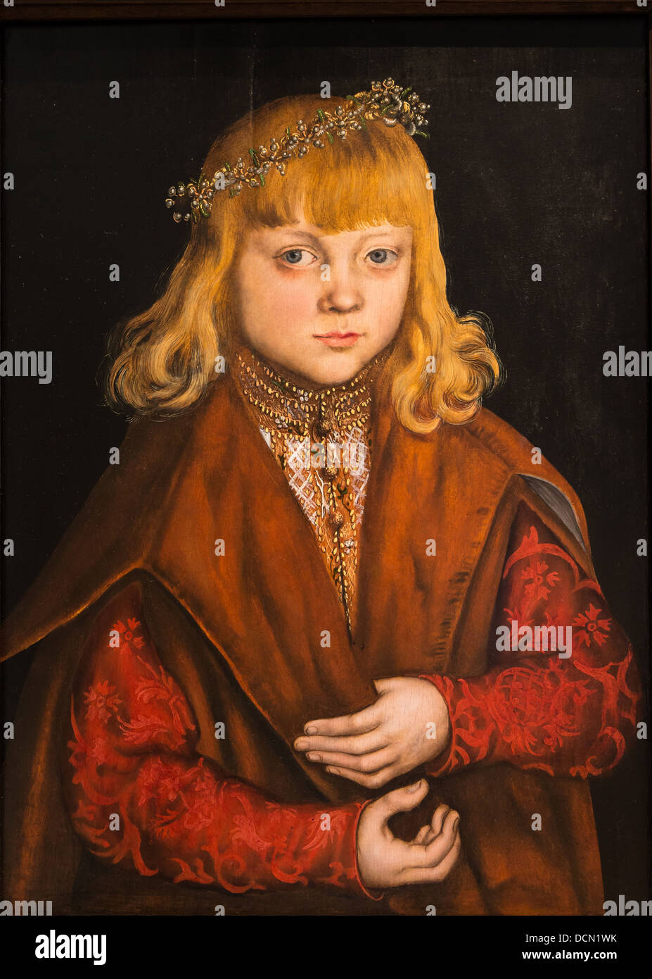 16e siècle - un prince de Saxonny - Lucas Cranach l'Ancien (1517) - National Gallery Washington - Huile sur panneau Banque D'Images 16e siècle - un prince de Saxonny - Lucas Cranach l'Ancien (1517) - National Gallery Washington - Huile sur panneau Banque D'Images