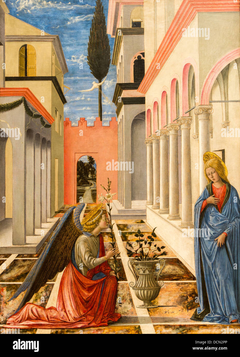 15e siècle - l'Annonciation, 1445 - Fra Carnevale Philippe Sauvan-Magnet / Active Museum Banque D'Images