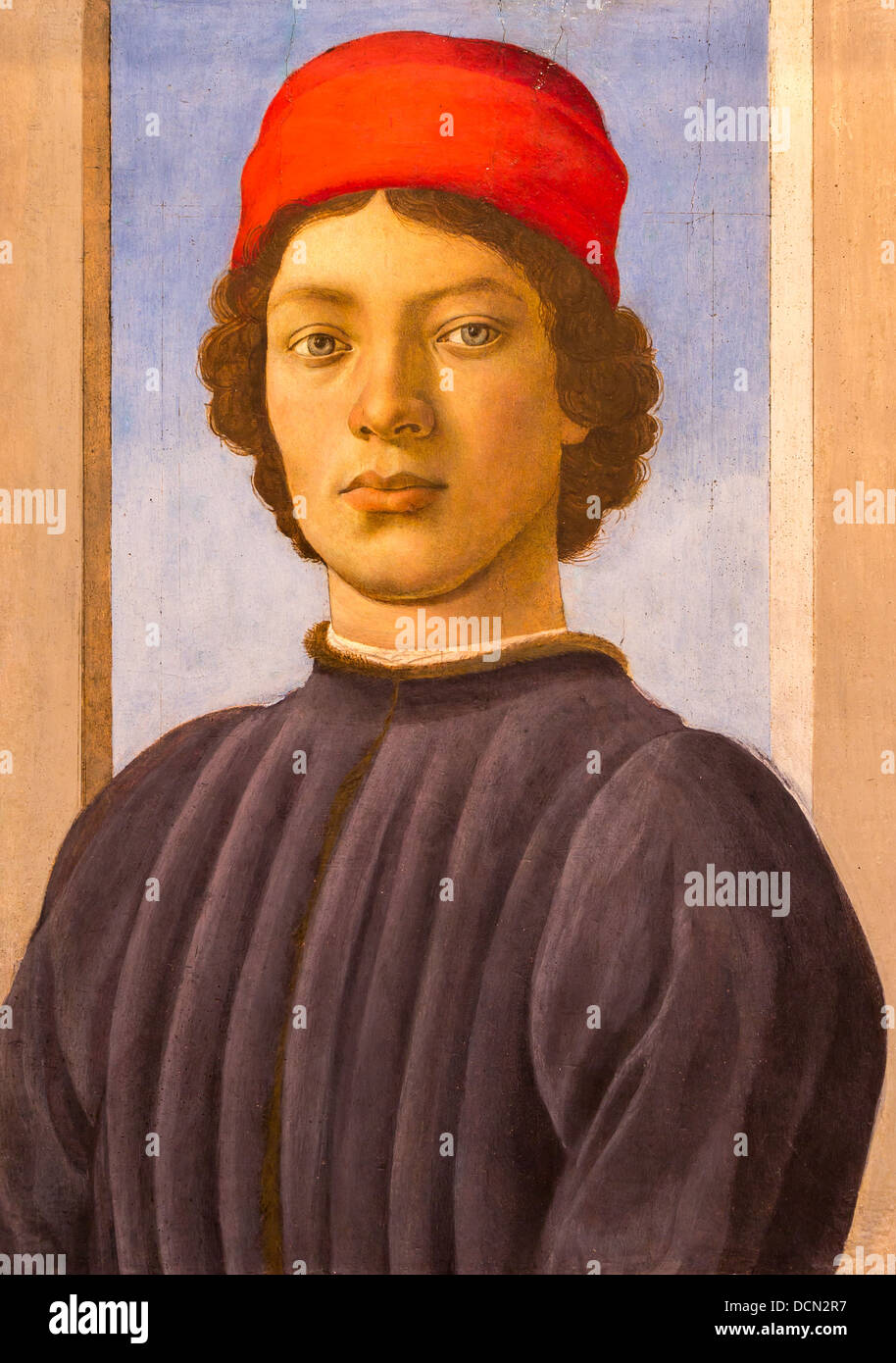 15ème siècle - Portrait de la jeunesse, 1485 - Filippino Lippi Philippe Sauvan-Magnet / Active Museum Banque D'Images