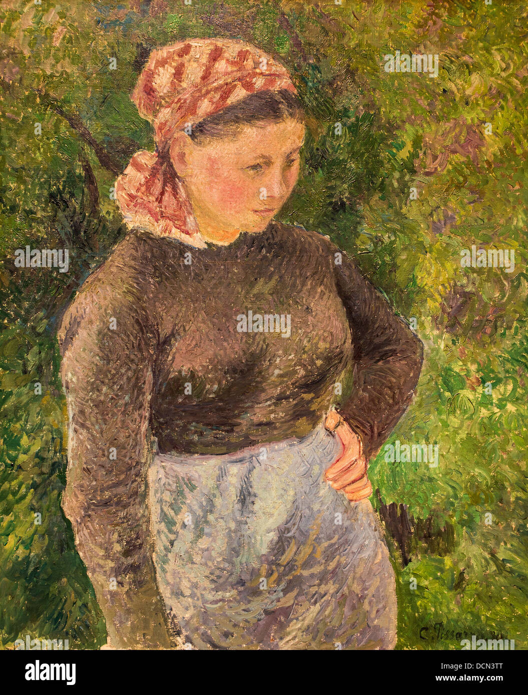 19ème siècle - Femme de la civilisation paysanne, 1880 - Camille Pissarro Philippe Sauvan-Magnet / Active Museum Banque D'Images
