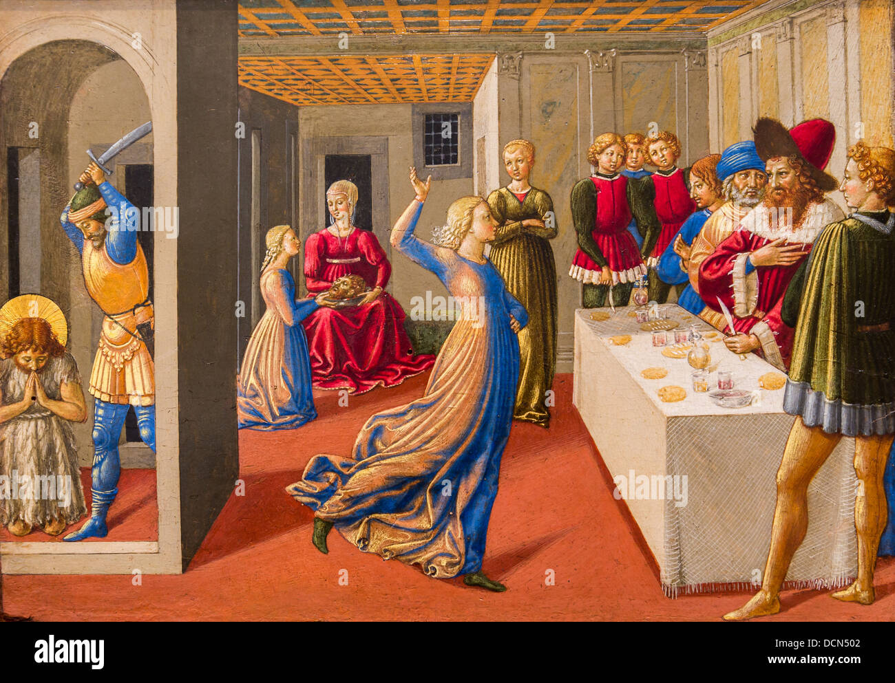 15e siècle - La Fête d'Hérode et de la Décollation de Saint Jean le Baptiste, 1461 - Benozzo Gozzoli Banque D'Images