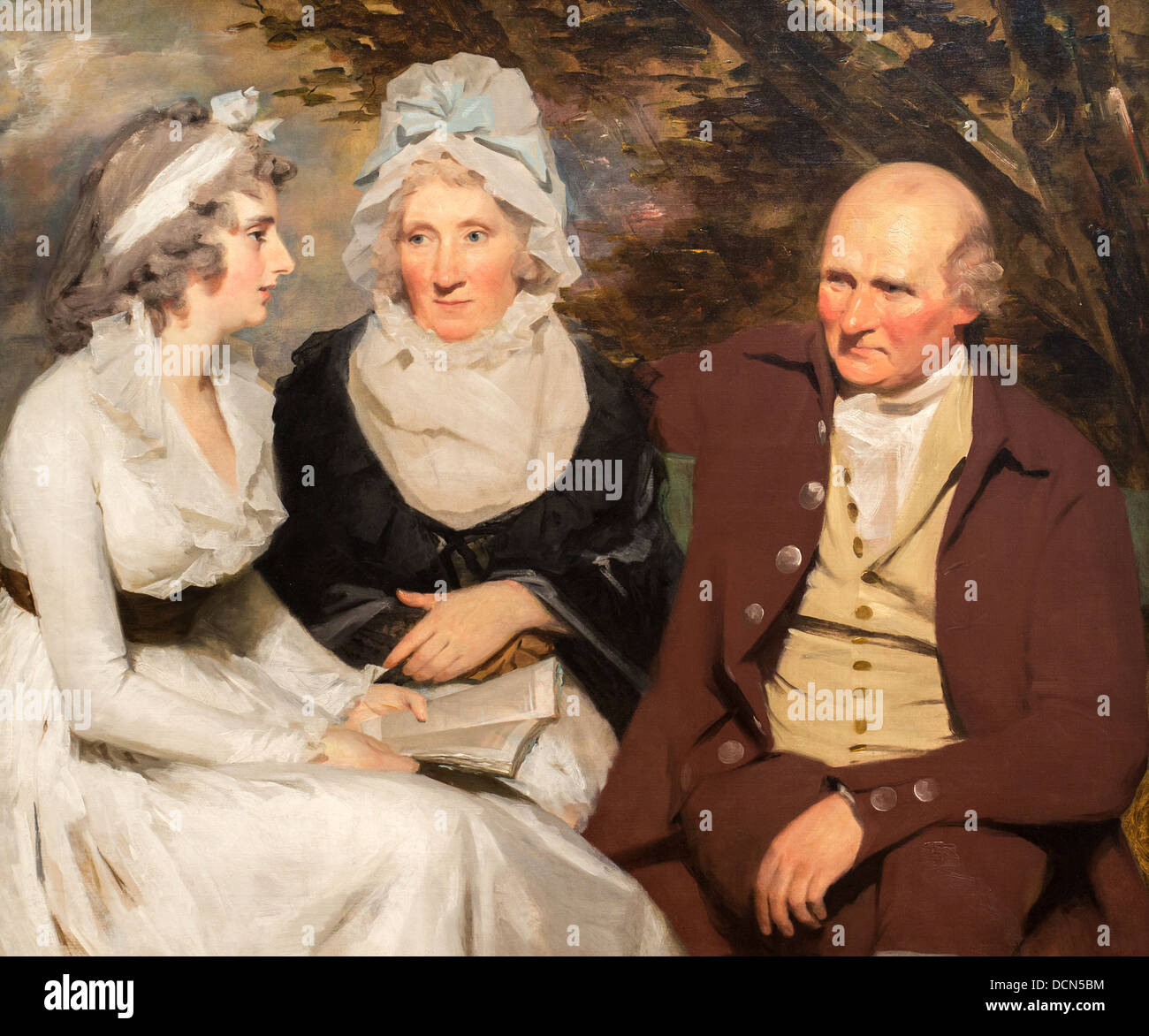 18e siècle - John Johnstone, Betty Johnstone et Mlle Wedderburn - Sir Henry Raeburn (1790) Banque D'Images