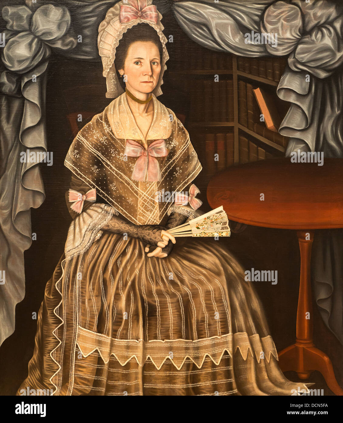 18e siècle - Mme Samuel Chandler - Winthrop Chandler (1780) Philippe Sauvan-Magnet / Active Museum Banque D'Images