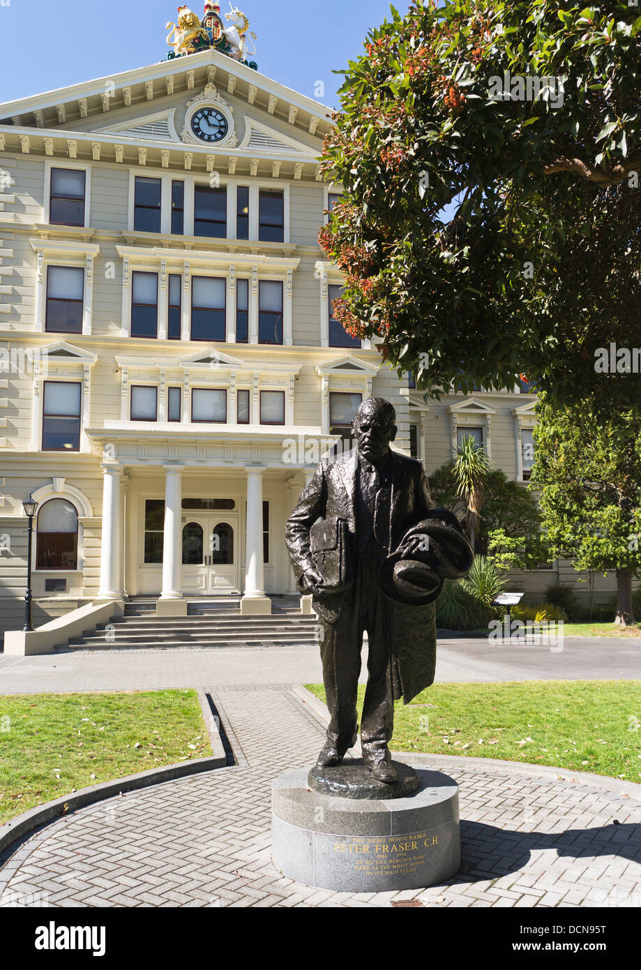 Dh Law School WELLINGTON NEW ZEALAND Premier ministre du Travail statue Peter Fraser faculté de droit de l'Université de Victoria Banque D'Images
