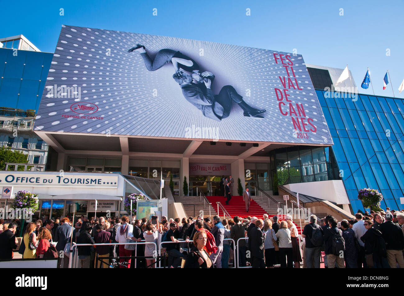 À l'entrée du festival à la veille de la cérémonie de remise des prix, Cannes, Côte d'Azur, France. Banque D'Images