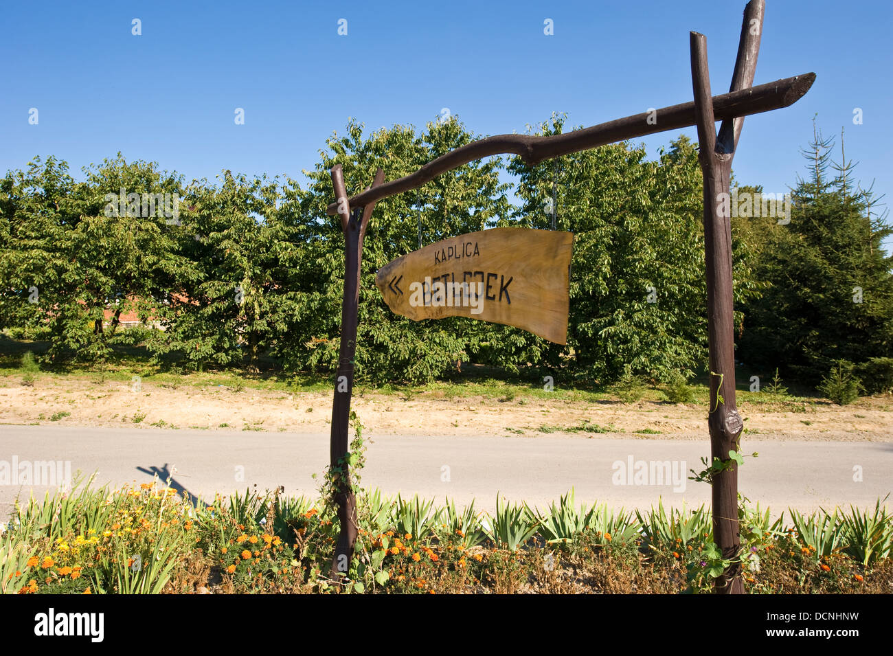 Route de culte du 16ème siècle dans la région de Ossolin, inspiré par et recouvert de terre de Bethléem. Banque D'Images