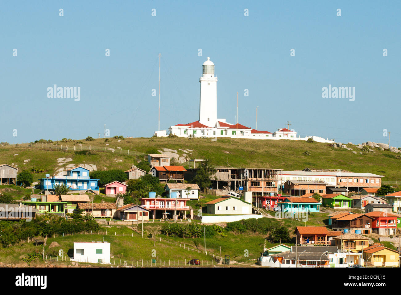 Light House au Farol de Santa Marta, Santa Catarina, Brésil Banque D'Images