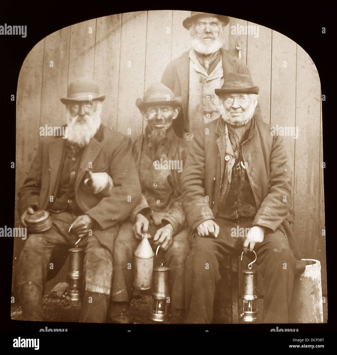 Aberdare au début des années 1900, les mineurs de la Vallée Banque D'Images