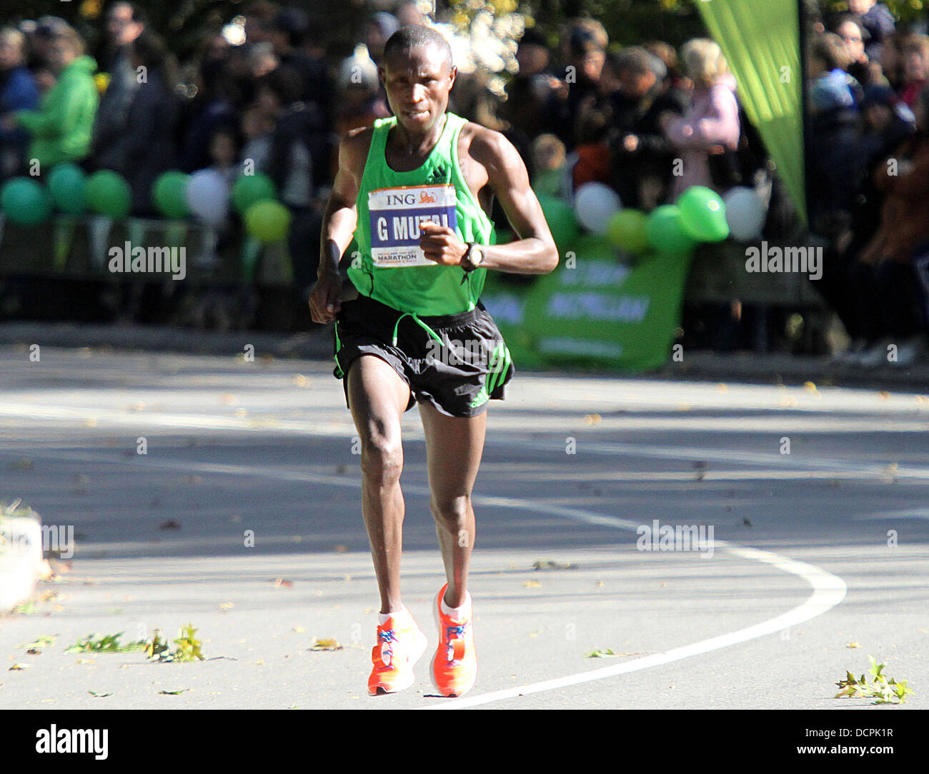 Geoffrey Mutai du Kenya, dans l'ING New York City Marathon New York City, USA - 06.11.11 Banque D'Images