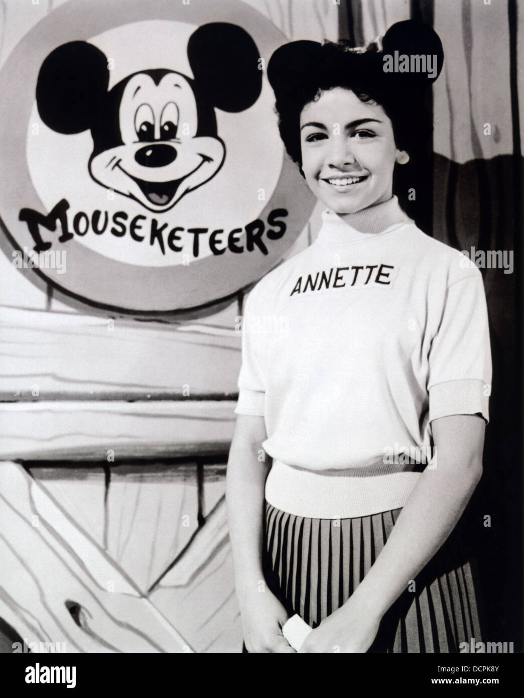 ANNETTE FUNICELLO (1942-2013) actrice de cinéma et de télévision américains sur le Mickey Mouse Club sur 1956 Banque D'Images