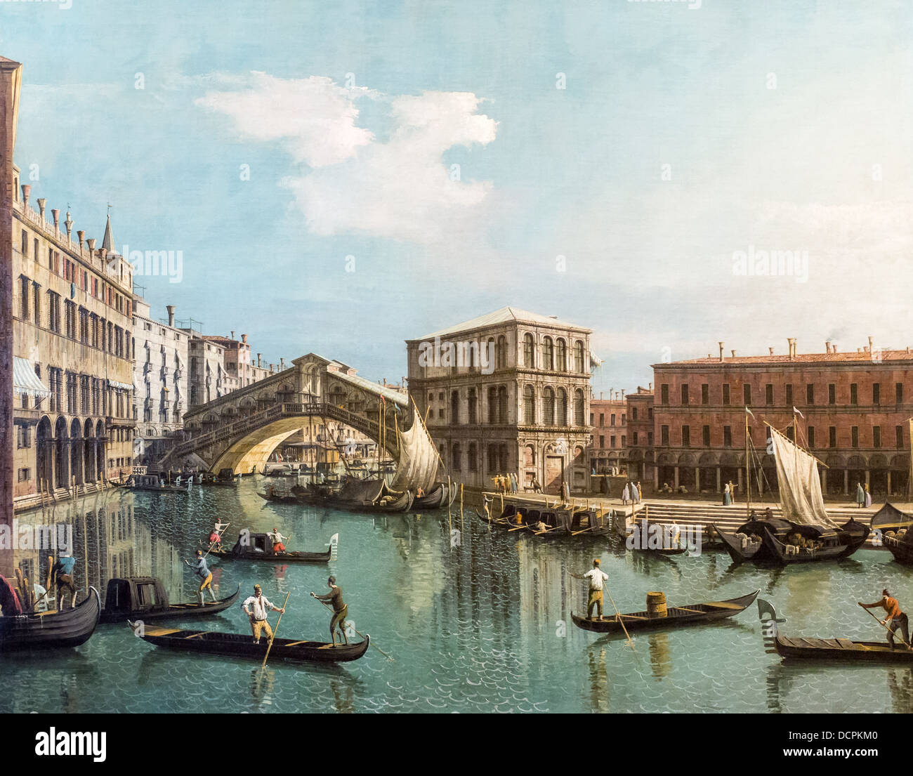 18e siècle - Le pont du Rialto, 1768 - Antoine dit Canal CANALETTO Philippe Sauvan-Magnet / Active Museum Banque D'Images
