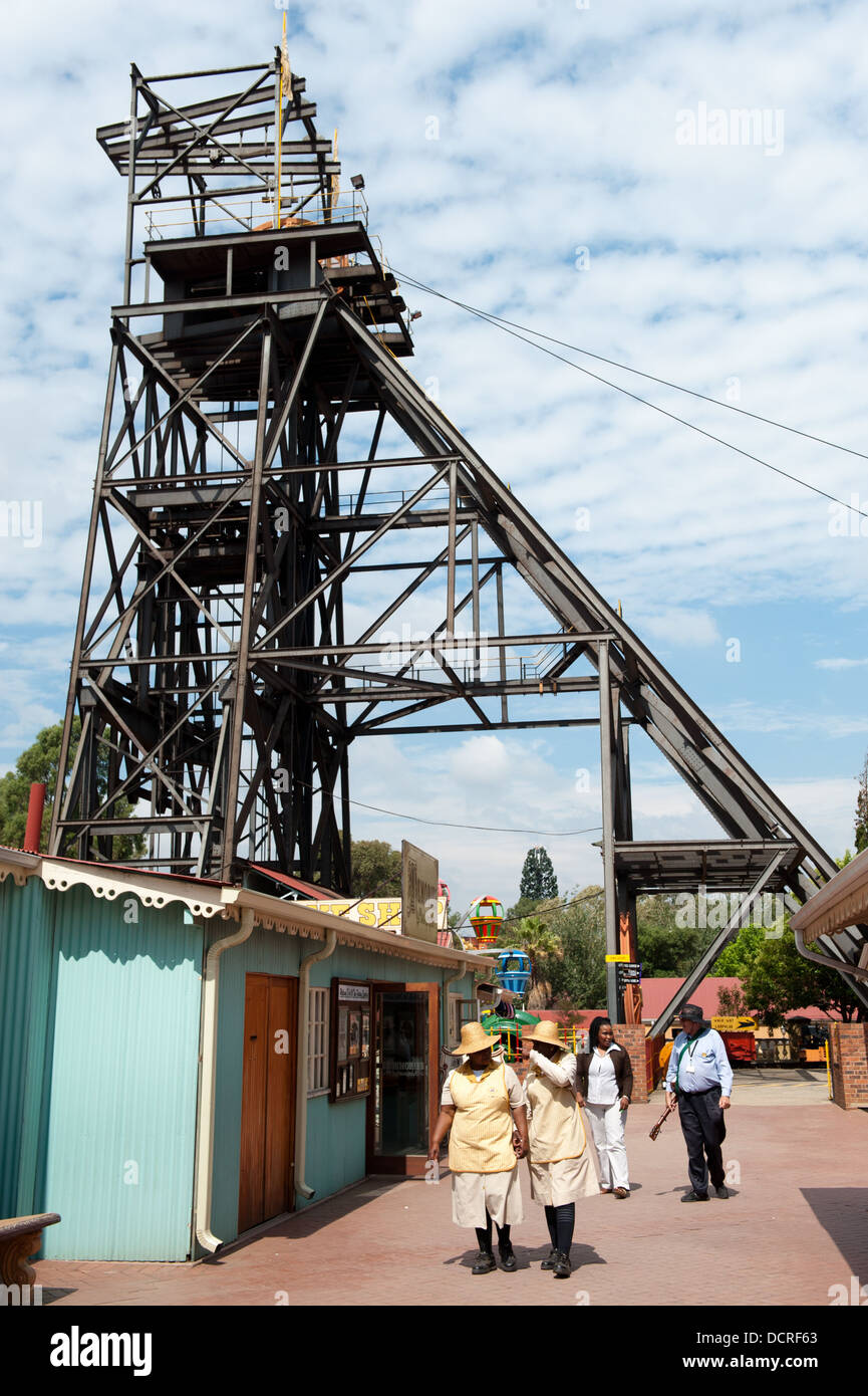 Mine de Gold Reef City, Johannesburg, Afrique du Sud Banque D'Images