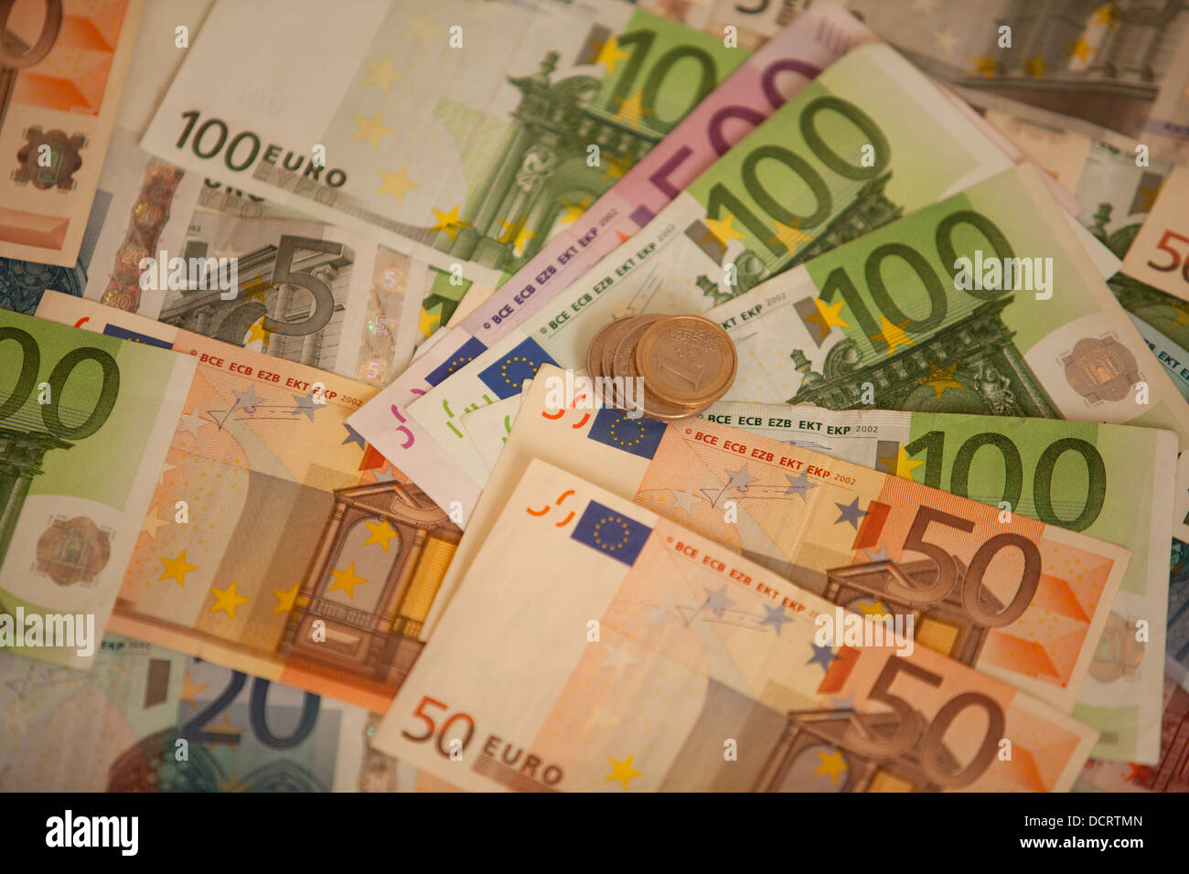 Euro argent Banque D'Images