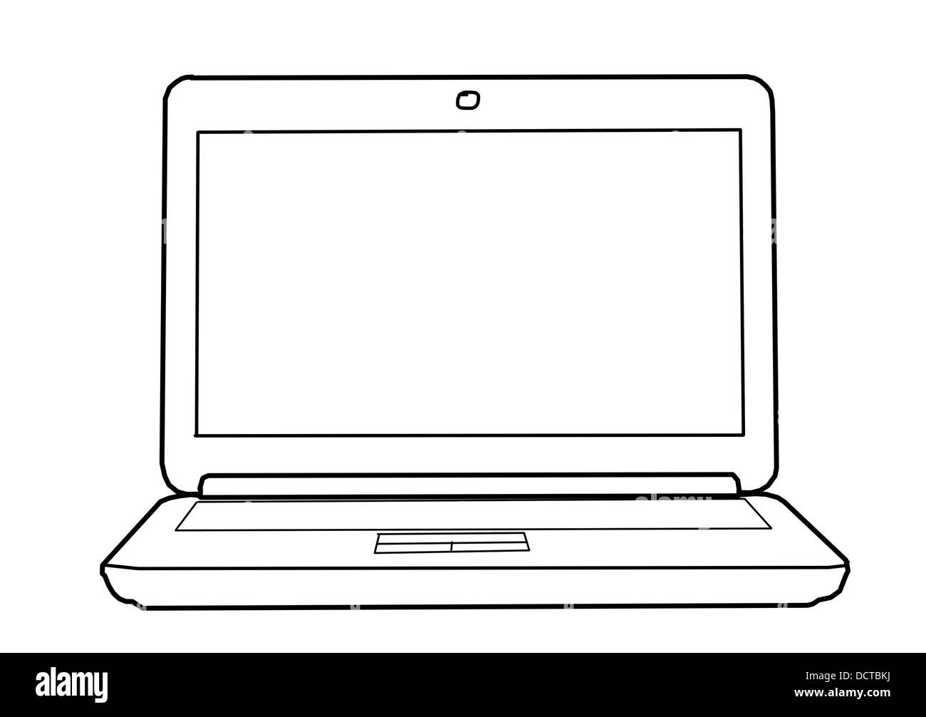 ordinateur portable dessin Photo Stock - Alamy