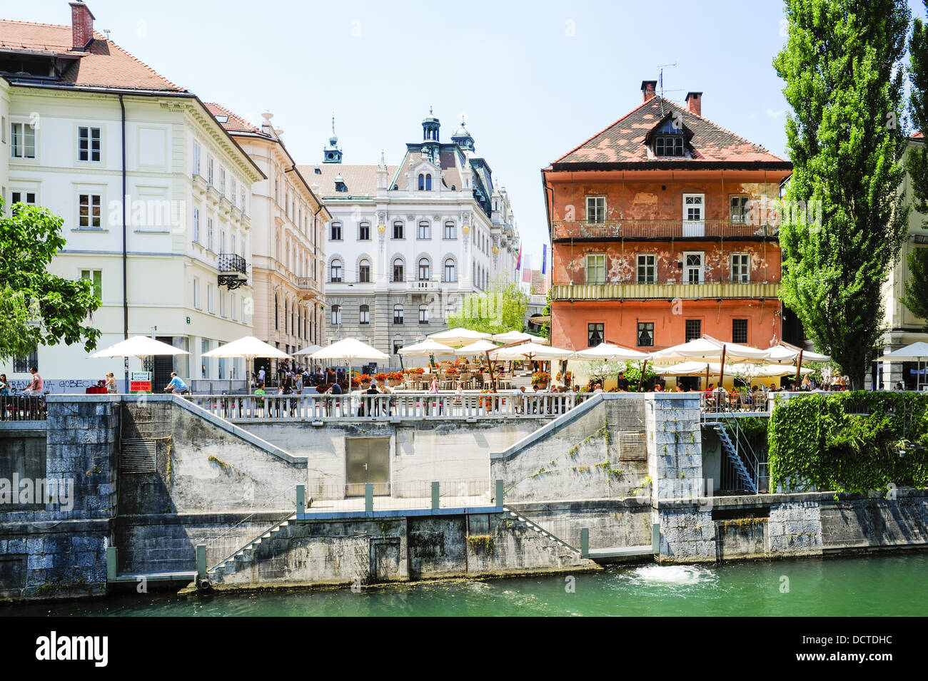 La vieille ville de Ljubljana, Slovénie, Banque D'Images