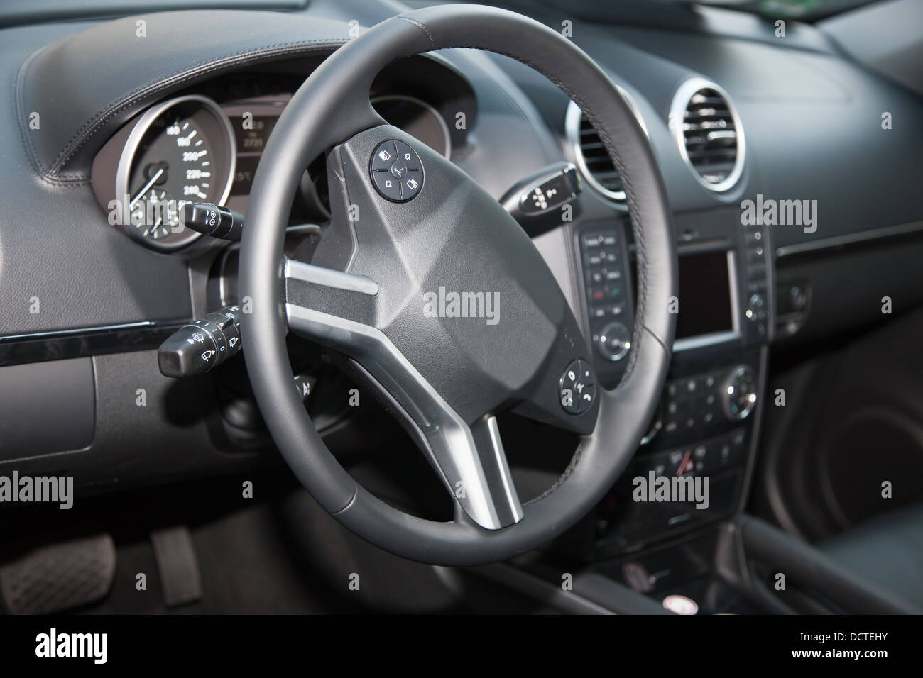 L'intérieur de voitures de luxe Banque D'Images