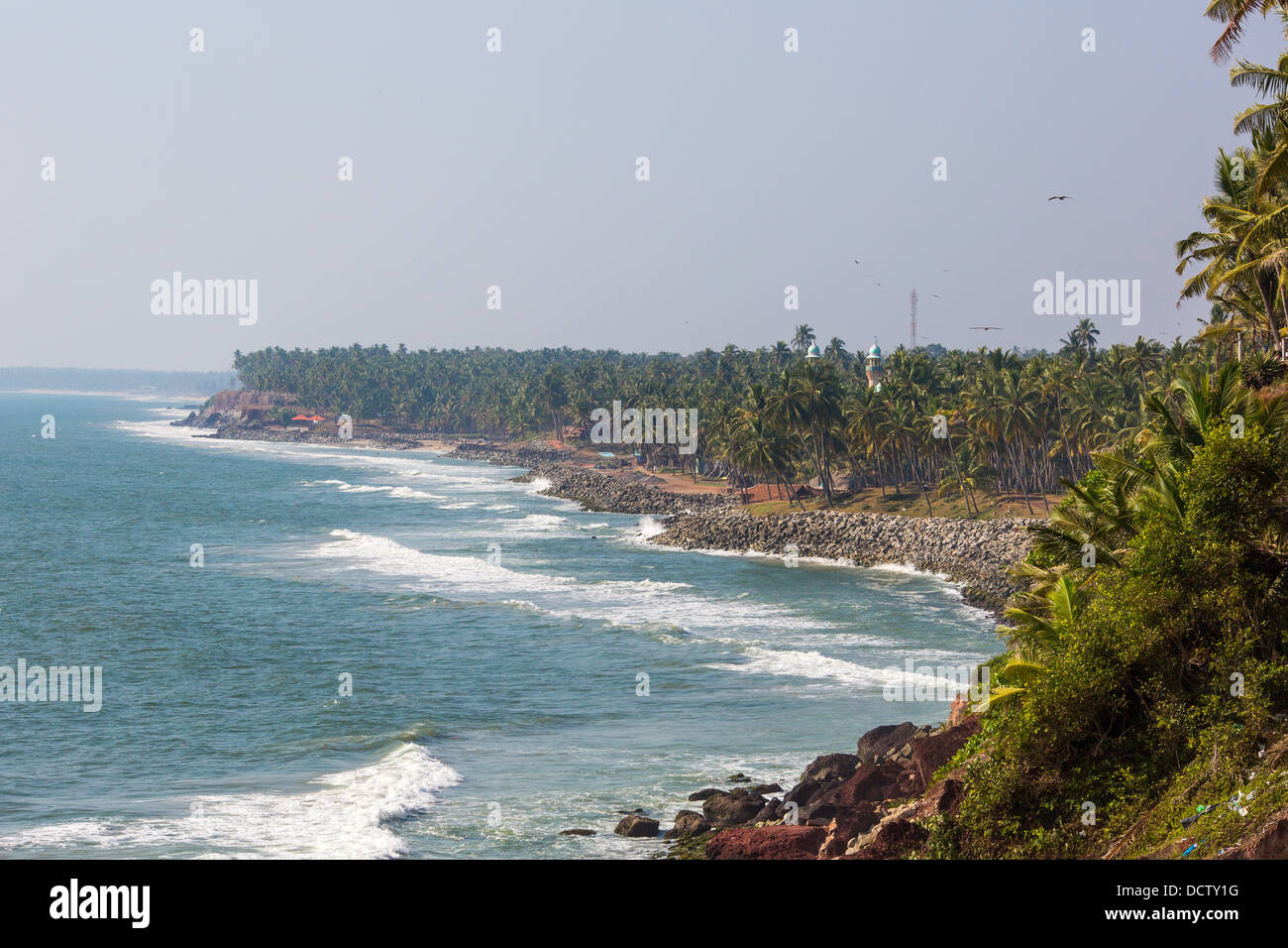 Varkala beach view. Kerala. L'Inde. Banque D'Images