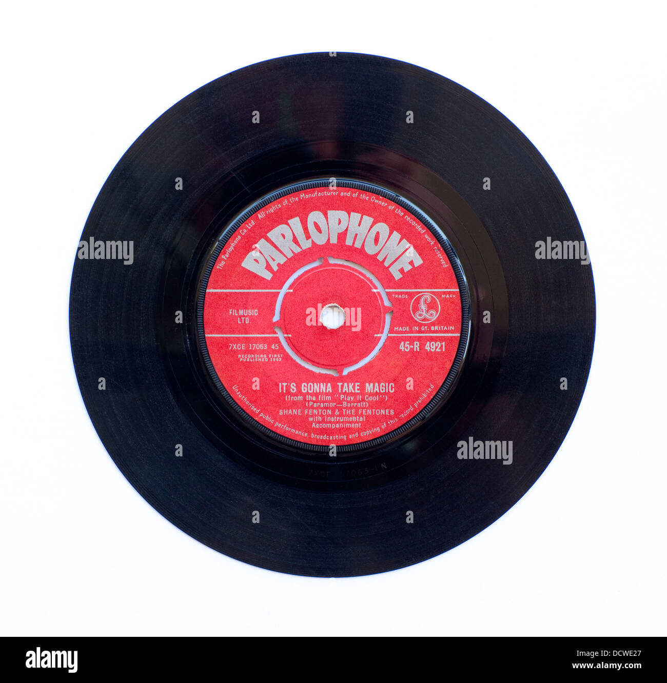 Shane Fenton et les Fentones - il va prendre la magie, 1962 B-side sur Parlophone Banque D'Images