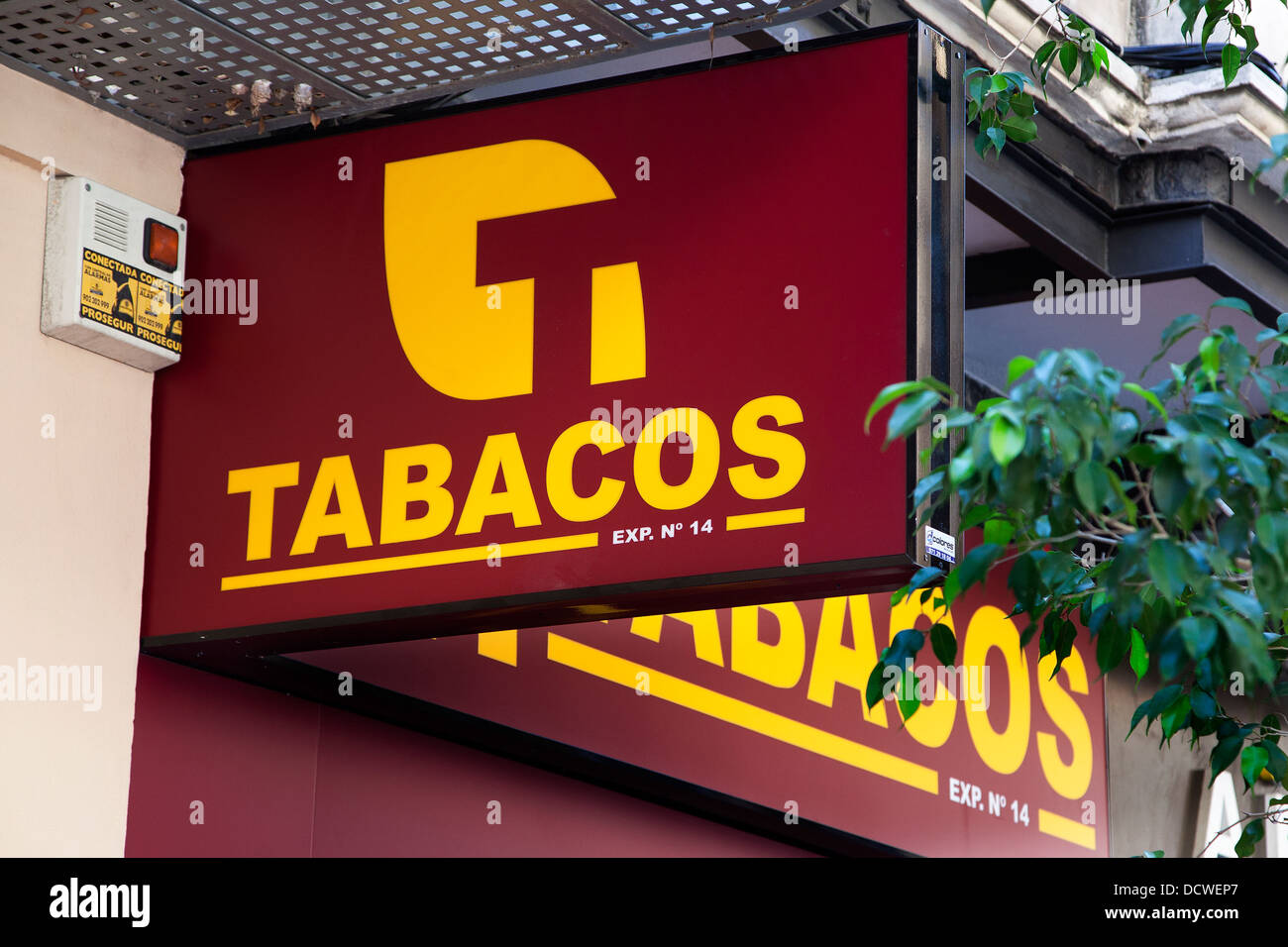 Tabacos Shop à Barcelone Banque D'Images