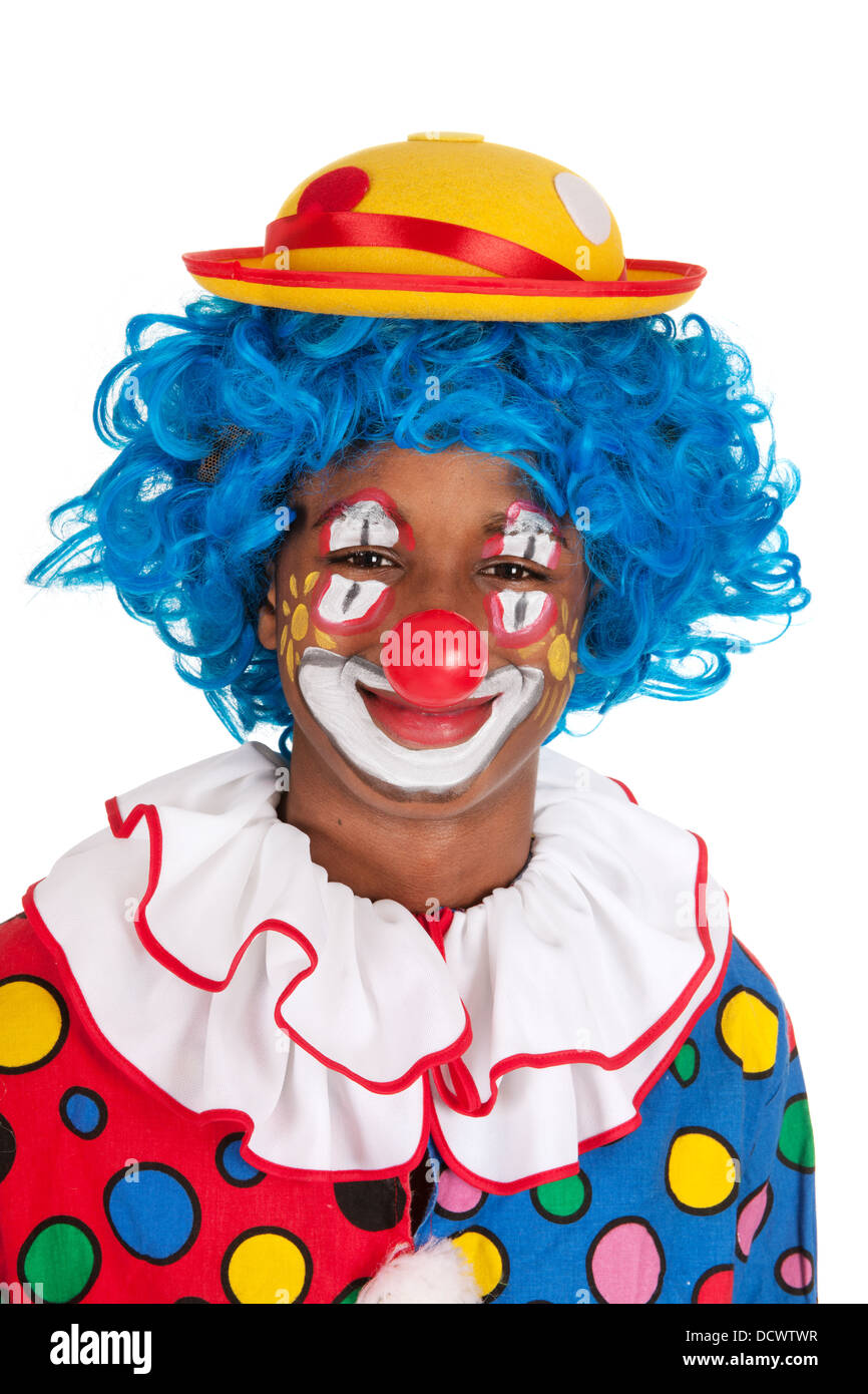 Funny clown noir Banque D'Images