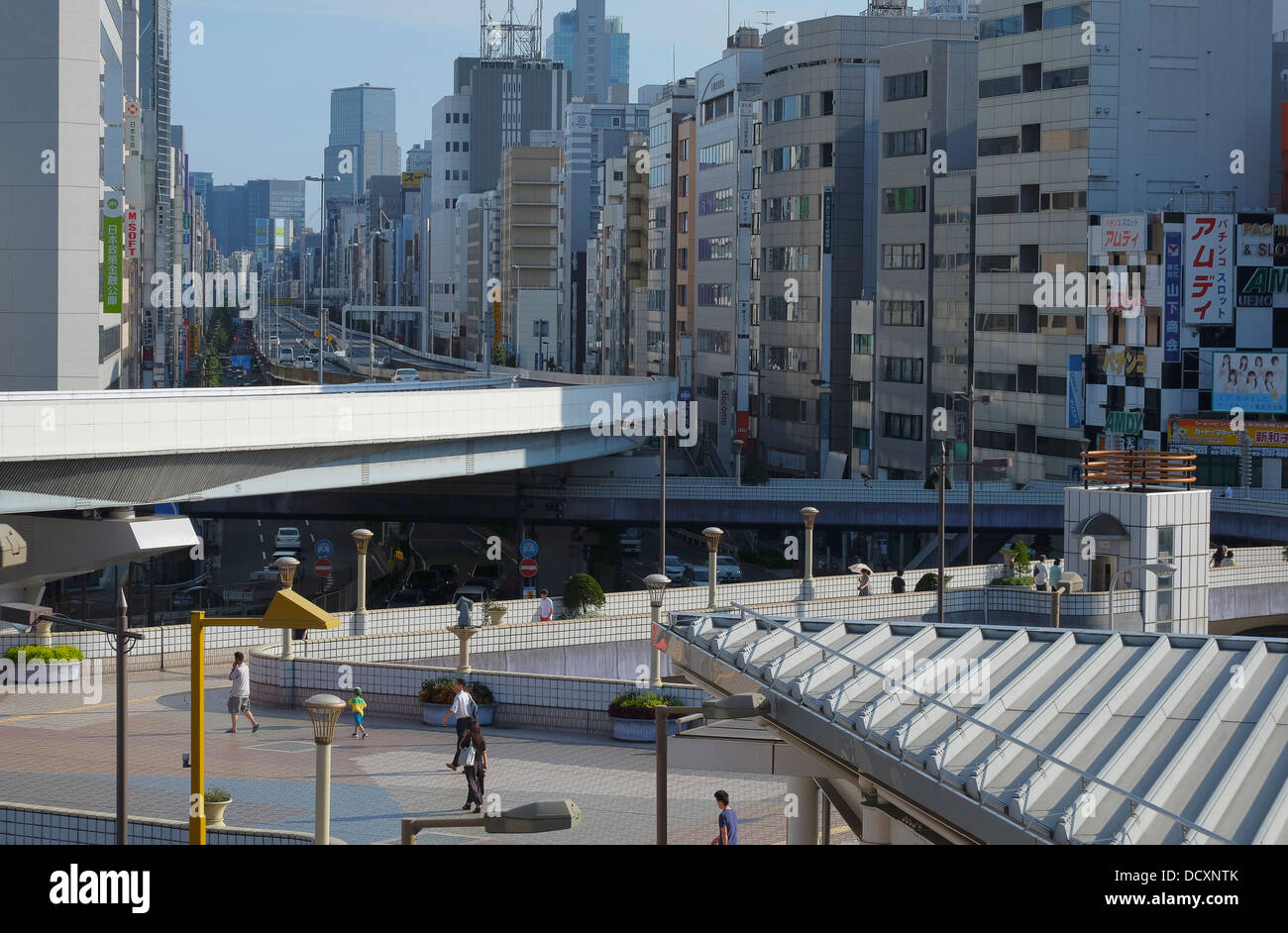 Vue de la route de la Gare de Ueno Banque D'Images