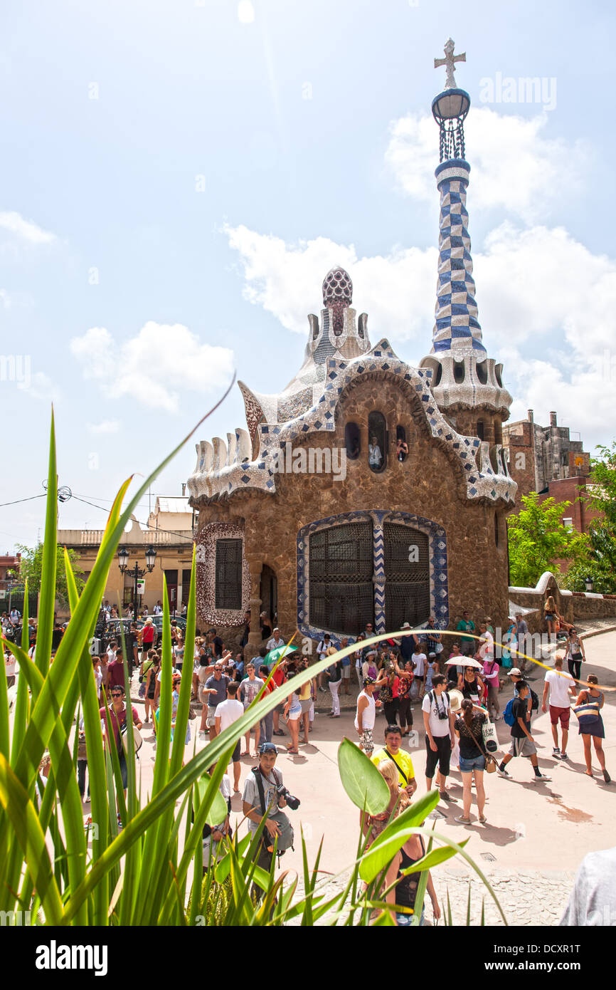 Parc Guell gingerbread house Banque D'Images