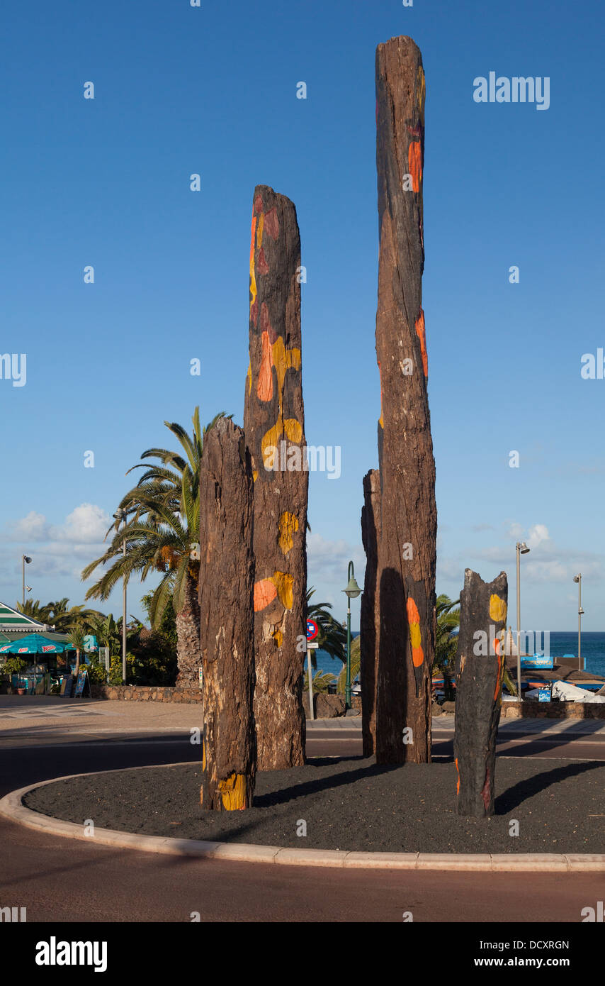 Rond-point, la sculpture à Costa Teguise, Lanzarote Banque D'Images