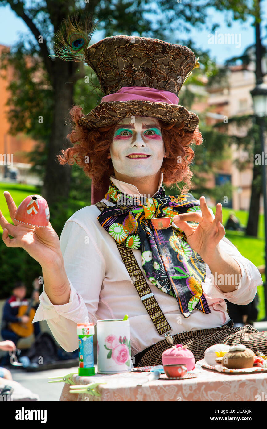 L'Espagne, l'artiste de rue à Madrid Banque D'Images