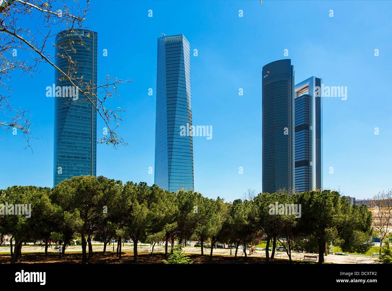 Le quartier financier de Madrid, Banque D'Images