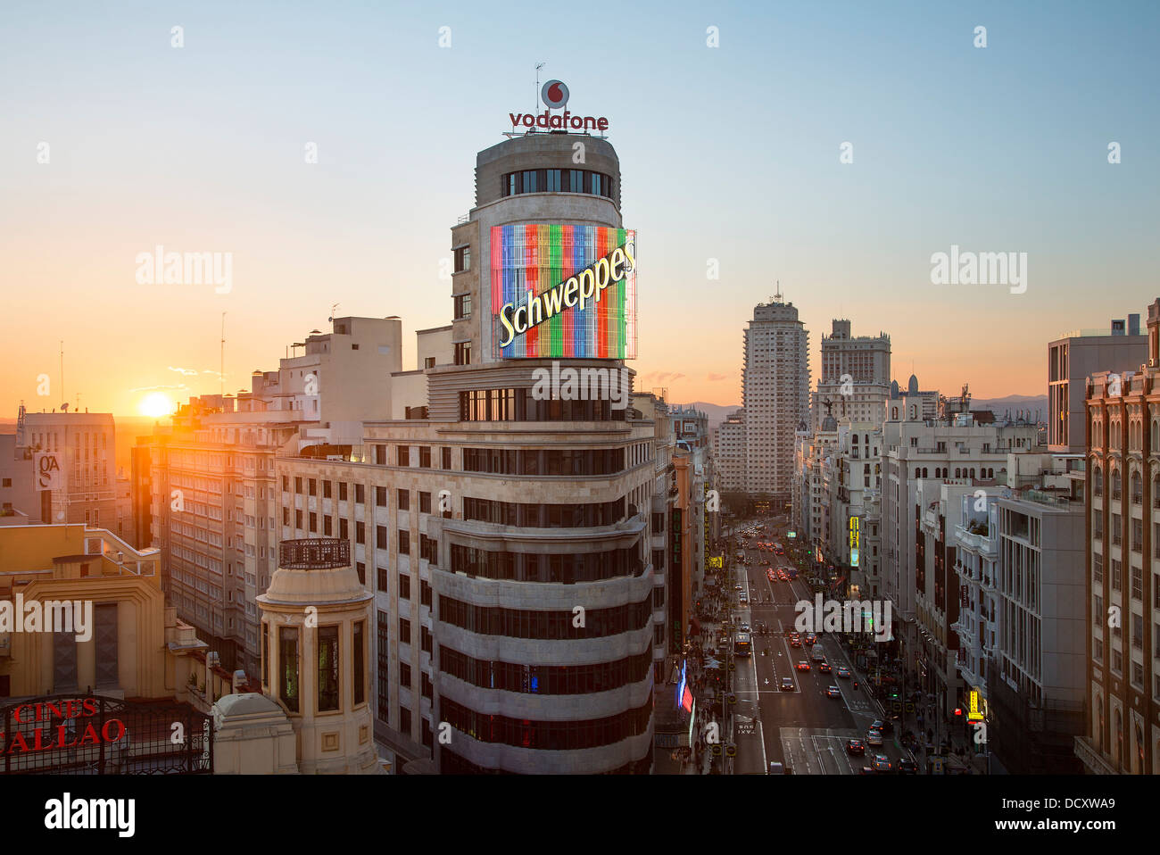 L'Espagne, à Madrid Skyline Banque D'Images