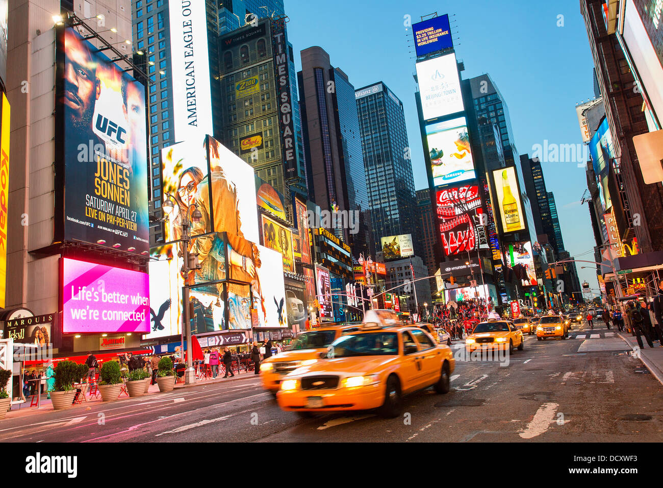 La ville de New York, Times Square Banque D'Images
