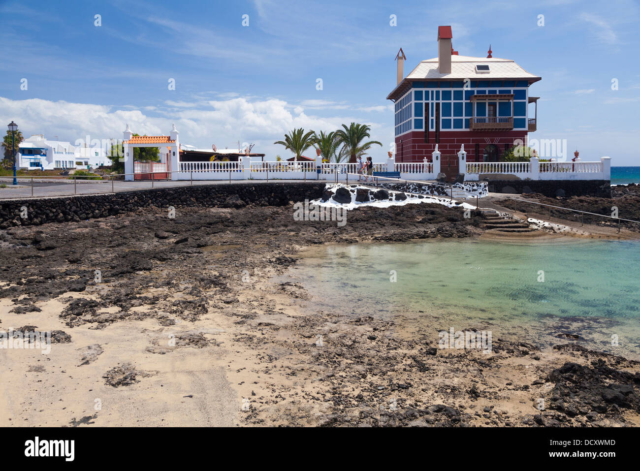 Blue House, Arrieta, Lanzarote, Îles Canaries Banque D'Images