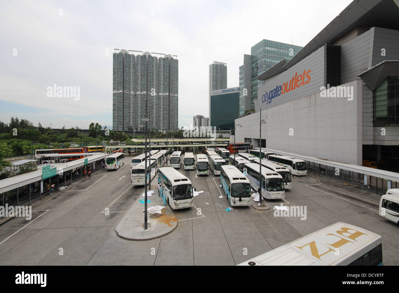 La gare routière de Tung Chung Banque D'Images