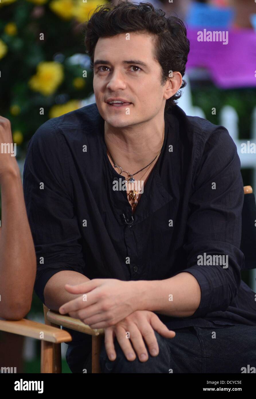 New York, USA. 22 août, 2013. Orlando Bloom au talk show apparition pour la célébrité CANDIDS à Good Morning America (GMA), GMA Studios, New York, USA, 22 août 2013. Credit : Derek Storm/Everett Collection/Alamy Live News Banque D'Images