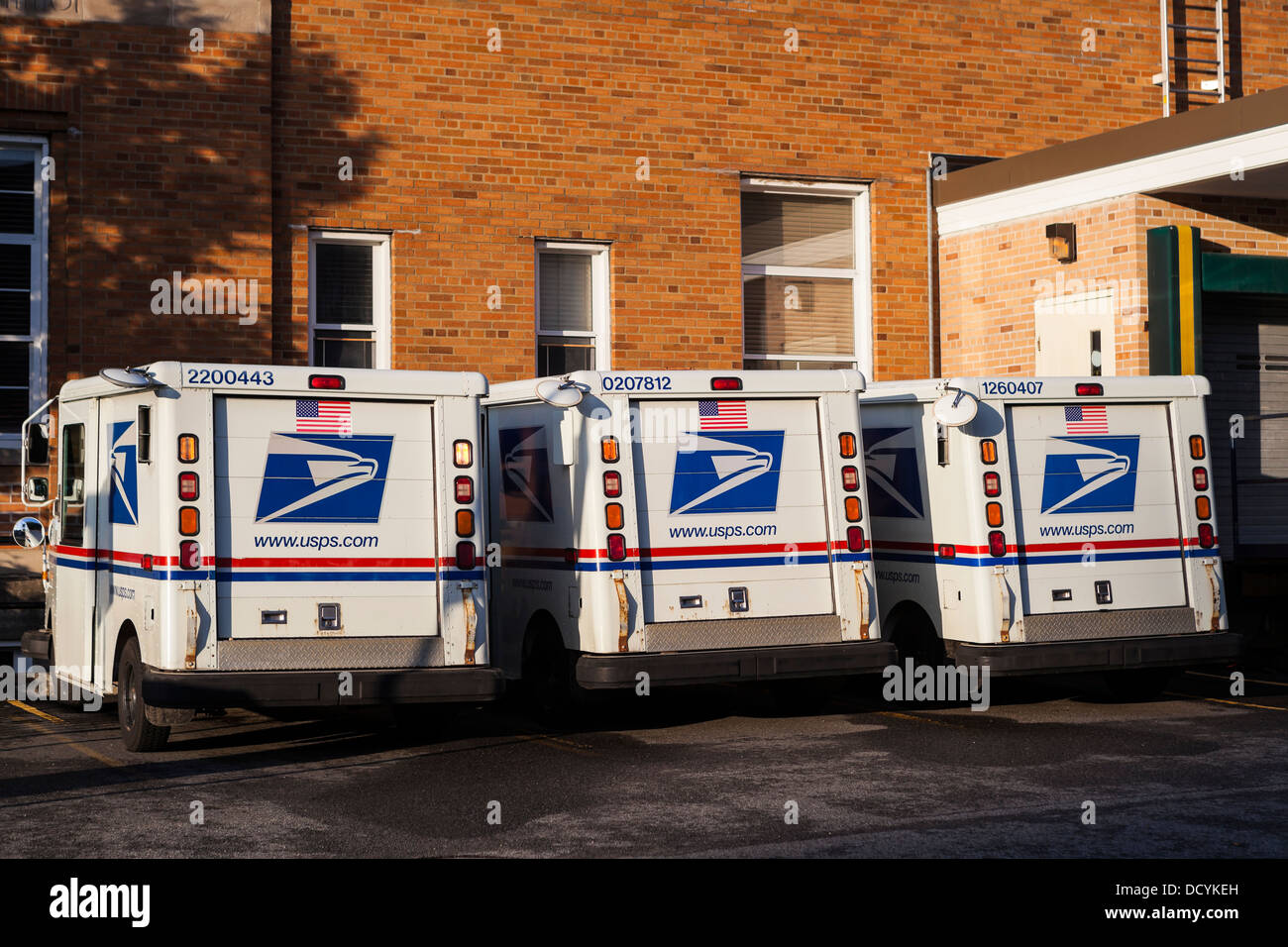 United States Postal Service camions, USPS Banque D'Images