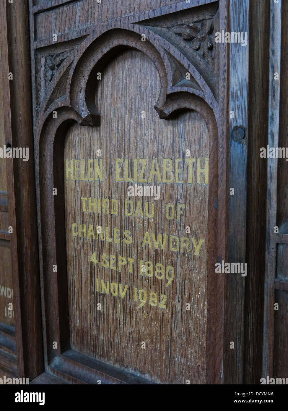 Charles Awdry,panneaux,bois,abbaye de Lacock, Lacock, Wiltshire, Angleterre, SN15 Banque D'Images