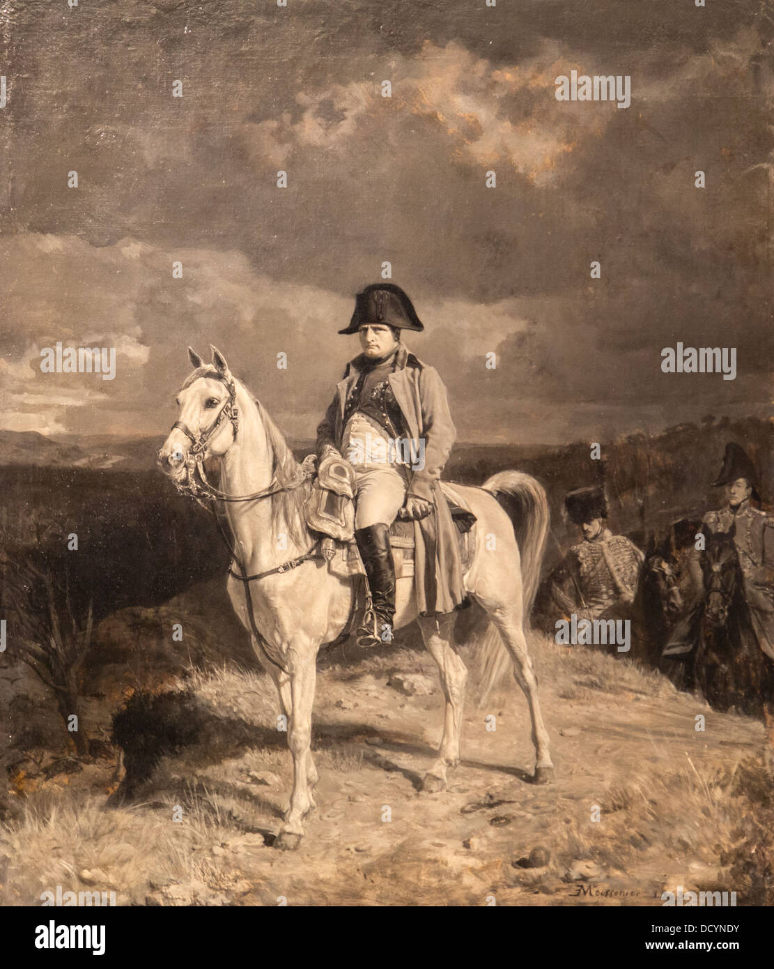 19e siècle - Napoléon en 1814 - Jean-Louis Ernest Meissonier (1863) - Paris France - Huile sur toile Banque D'Images
