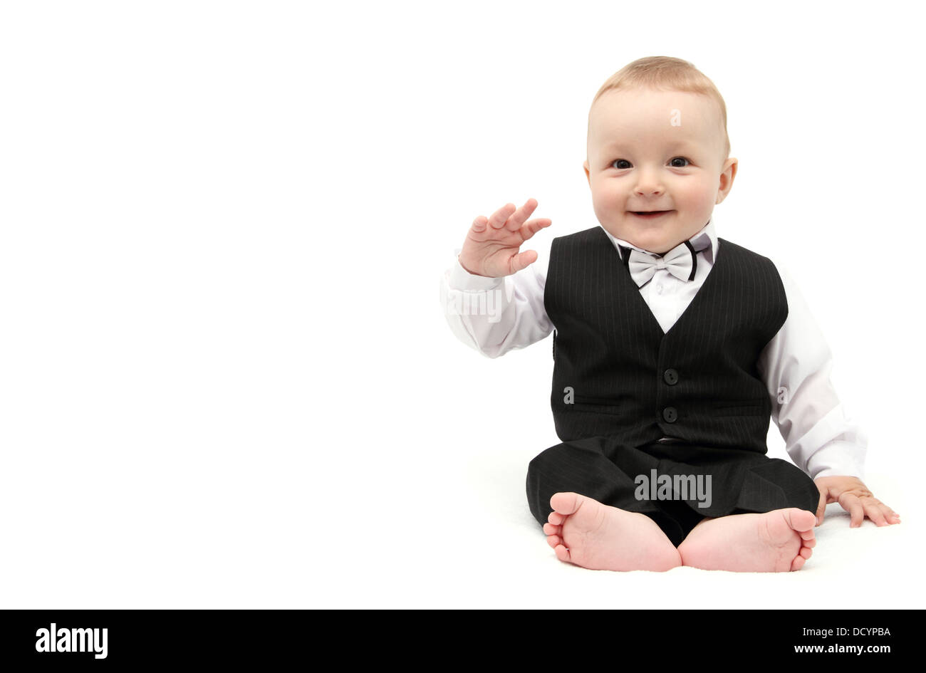 Happy Baby Boy in suit Banque D'Images