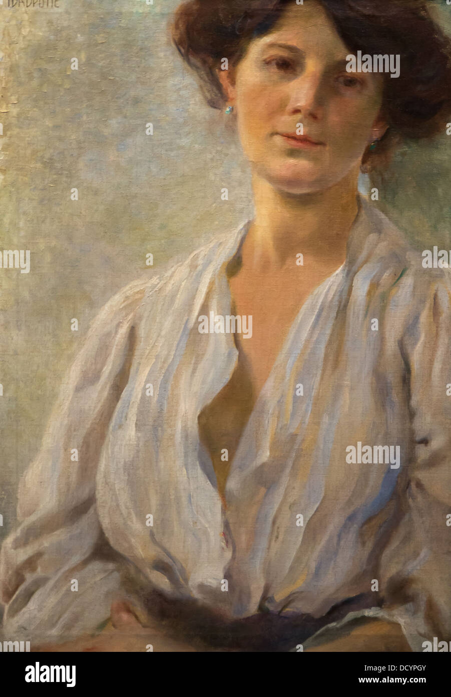 20ème siècle - Portrait de sa femme, Marija - Ivan Vavpotic (vers 1905) - Petit Palais huile sur toile Banque D'Images