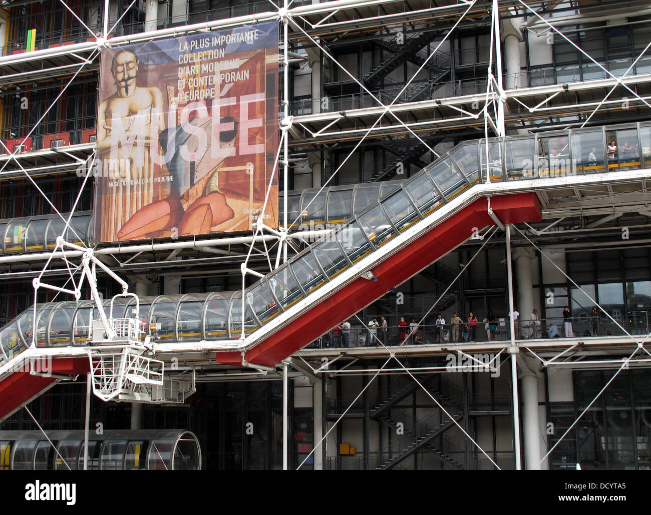 Centre Pompidou, Musée National d'art moderne Beaubourg,Paris,France Banque D'Images
