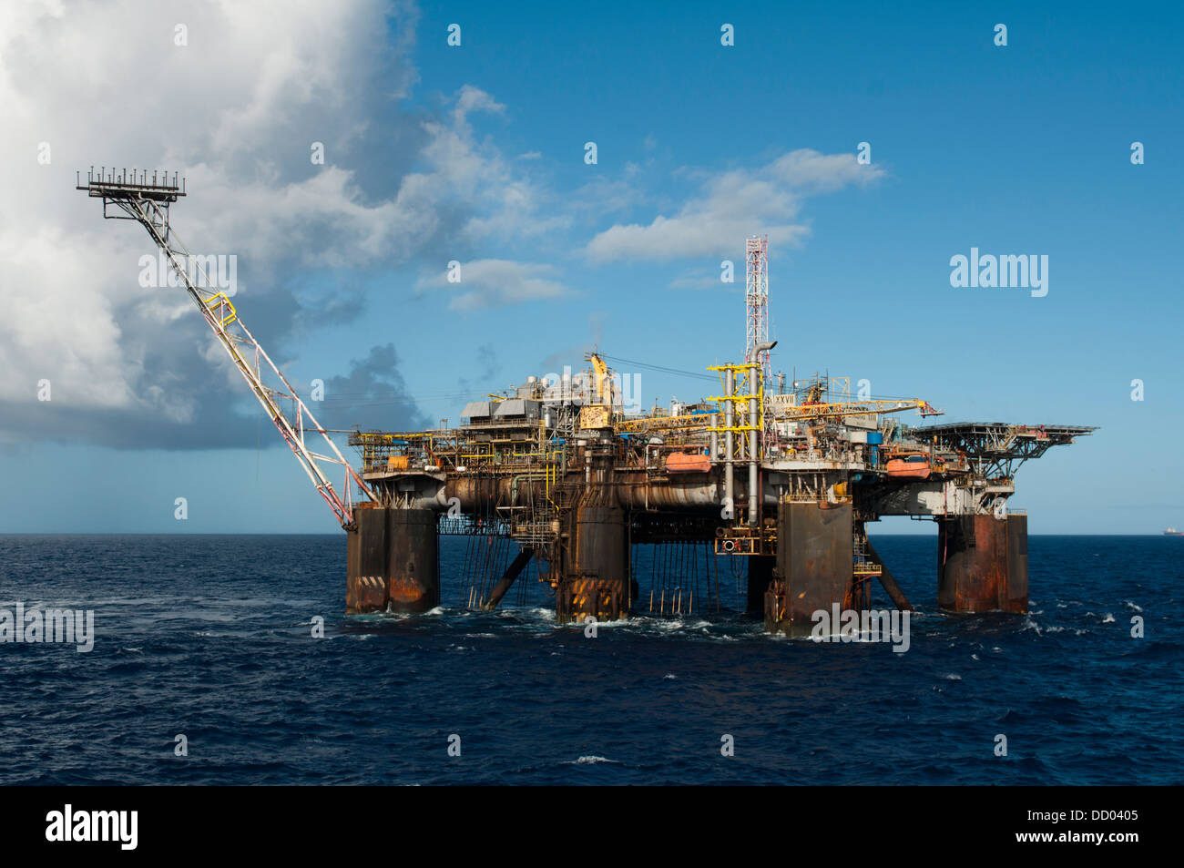 P XXVII plate-forme pétrolière au large du bassin de Campos, Rio de Janeiro, Brésil, travaillant pour Petrobras. Banque D'Images