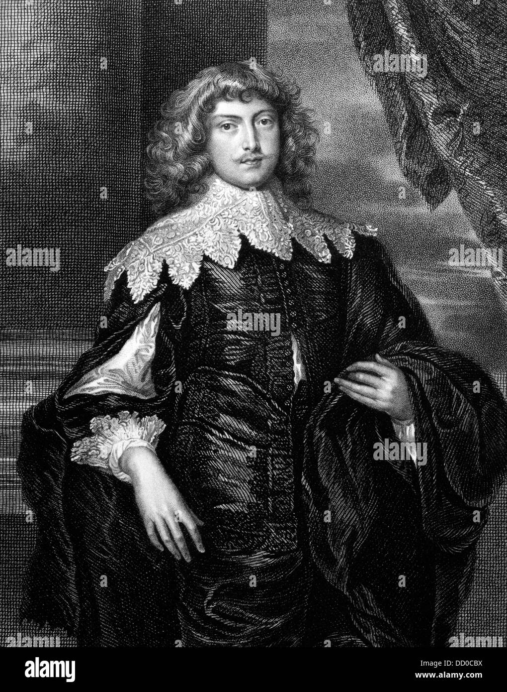 George Digby, 2e comte de Bristol (1612-1677) gravure sur de 1830. Homme politique anglais. Banque D'Images