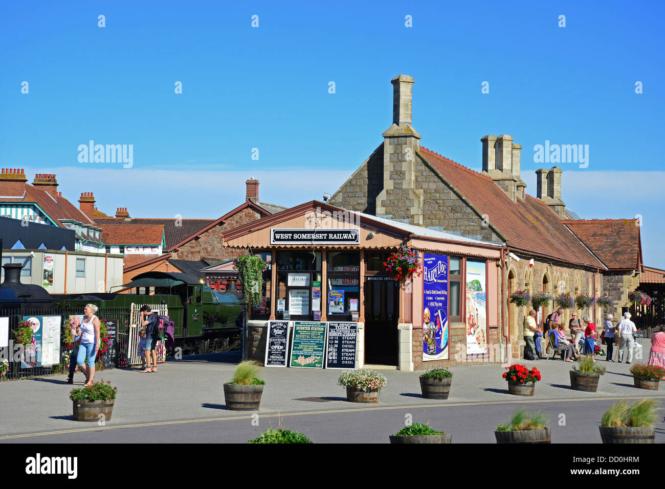 Somerset West Heritage Railway, la gare de Minehead, Warren Road, Minehead, Somerset, England, United Kingdom Banque D'Images