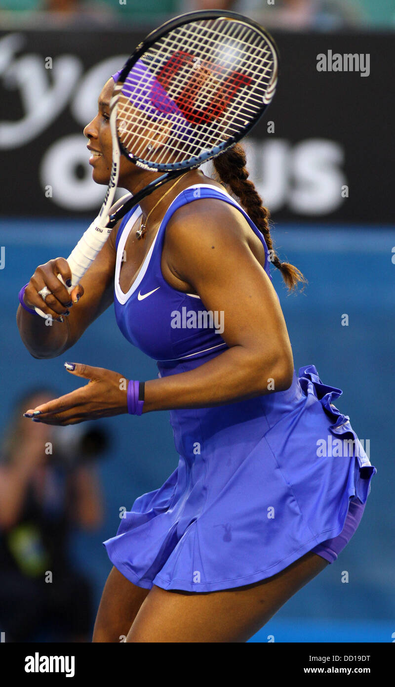 Serena Williams Vs Greta Arn 2012 Australian Open à la Rod Laver Arena de Melbourne, Australie - 21.01.12 Banque D'Images