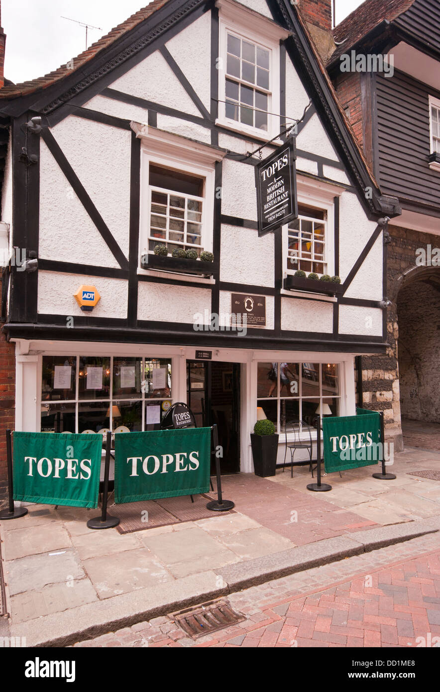 M. Topes Restaurant Rochester Kent UK. Super accueil de Mr Tope dans Charles Dickens ' Le mystère d'Edwin Drood ' Banque D'Images