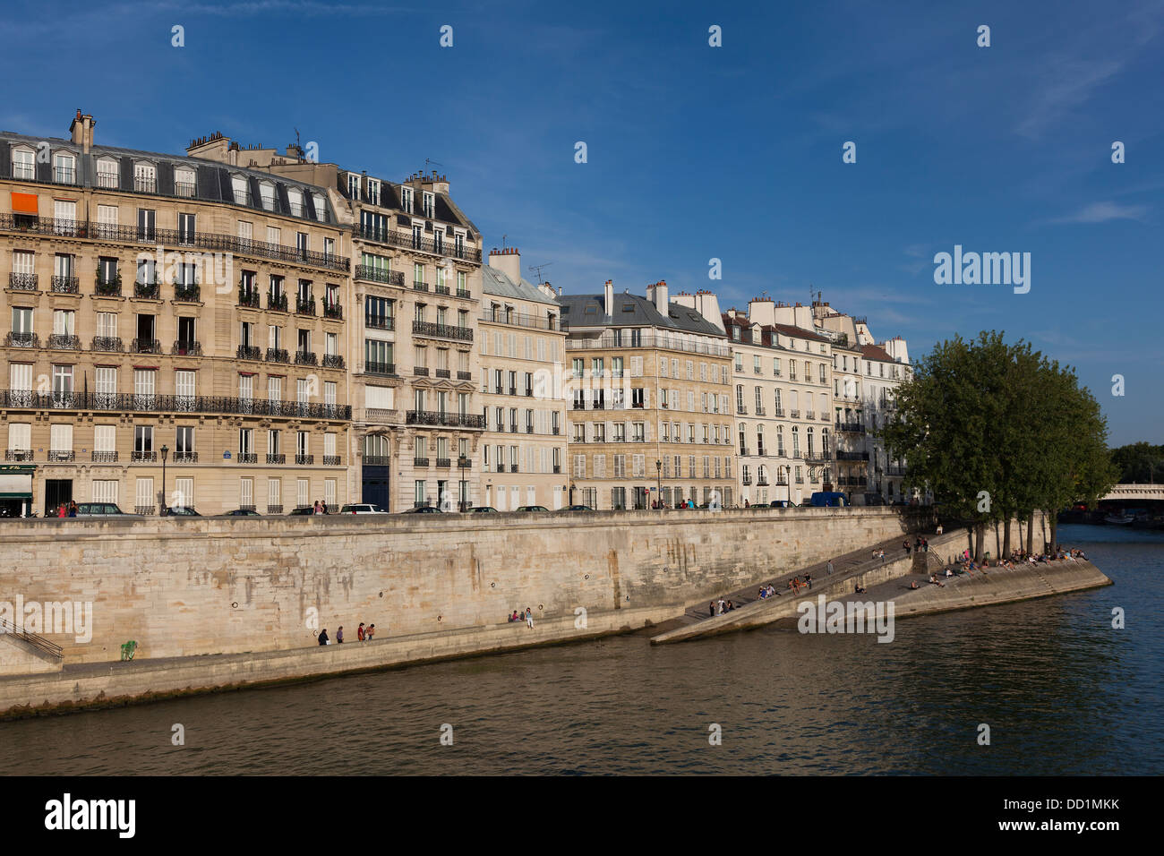 L'île Saint Louis, Paris, Ile de France, France Banque D'Images