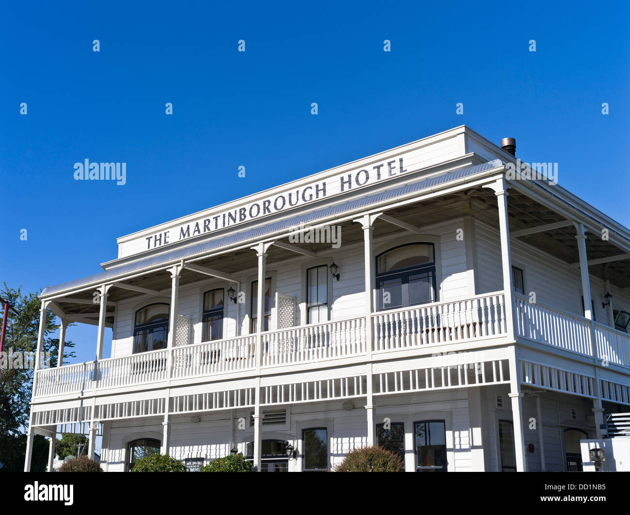 Dh Martinborough WAIRARAPA NEW ZEALAND Martinborough Hotel bâtiment de style colonial Banque D'Images