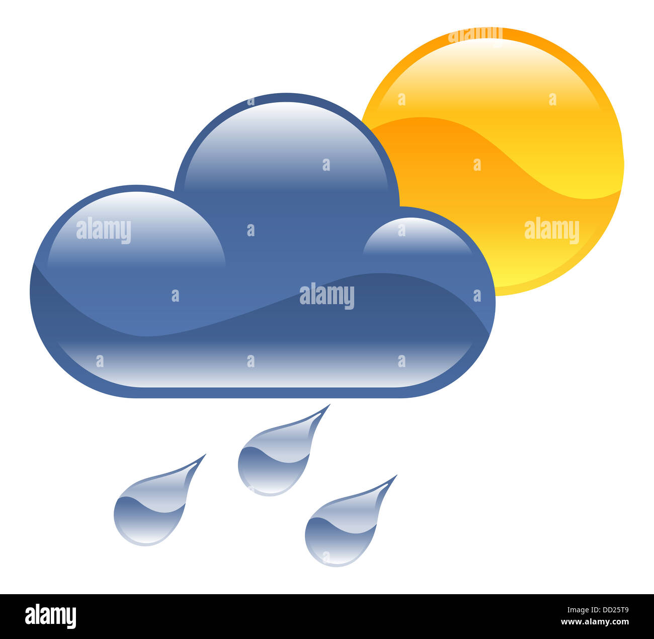 L'icône météo illustration clipart Banque D'Images