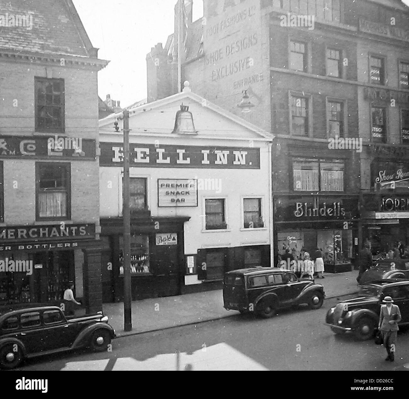 Bell Inn Nottingham probablement 1950 Banque D'Images