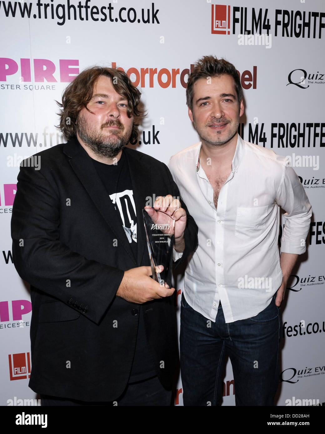 Ben Wheatley, Directeur assiste à la 14e Festival du Film Frightfest le Ven 23 août 2013 à l'Empire, Leicester Square, Londres pour recevoir le prix de la variété . Les personnes sur la photo : Ben Wheatley, Directeur. Le festival, qui en est à sa 14e année, attire des milliers de fans du genre chaque Août au plein cœur du West End de Londres et le cinéma Empire prodigieux, pour cinq jours de paniers, previews, premières comparutions personnelles, des autographes et de surprises. Photo par Julie Edwards Banque D'Images